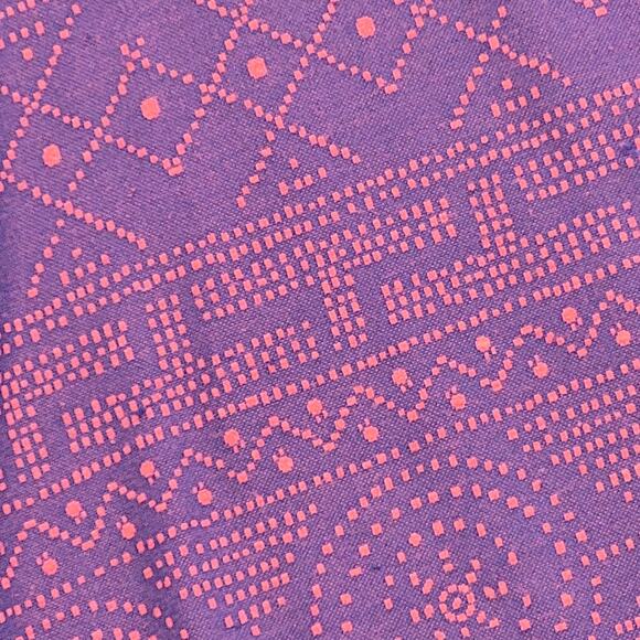 LuLaRoe Carly Small Jacquard Purple Pink Geometric High Low A-Line Swing Dress - Picture 2 of 9